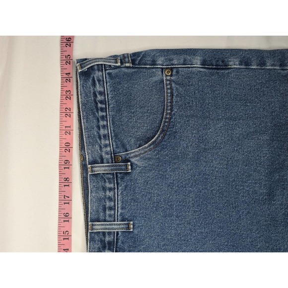 MENS CARHARTT B17 DST RELAXED FIT TAPERED LEG BLUE JEANS 50 X 30 - Picture 4 of 7